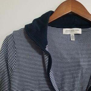 💸 Jones New York Striped Hooded Shirt Size 1X